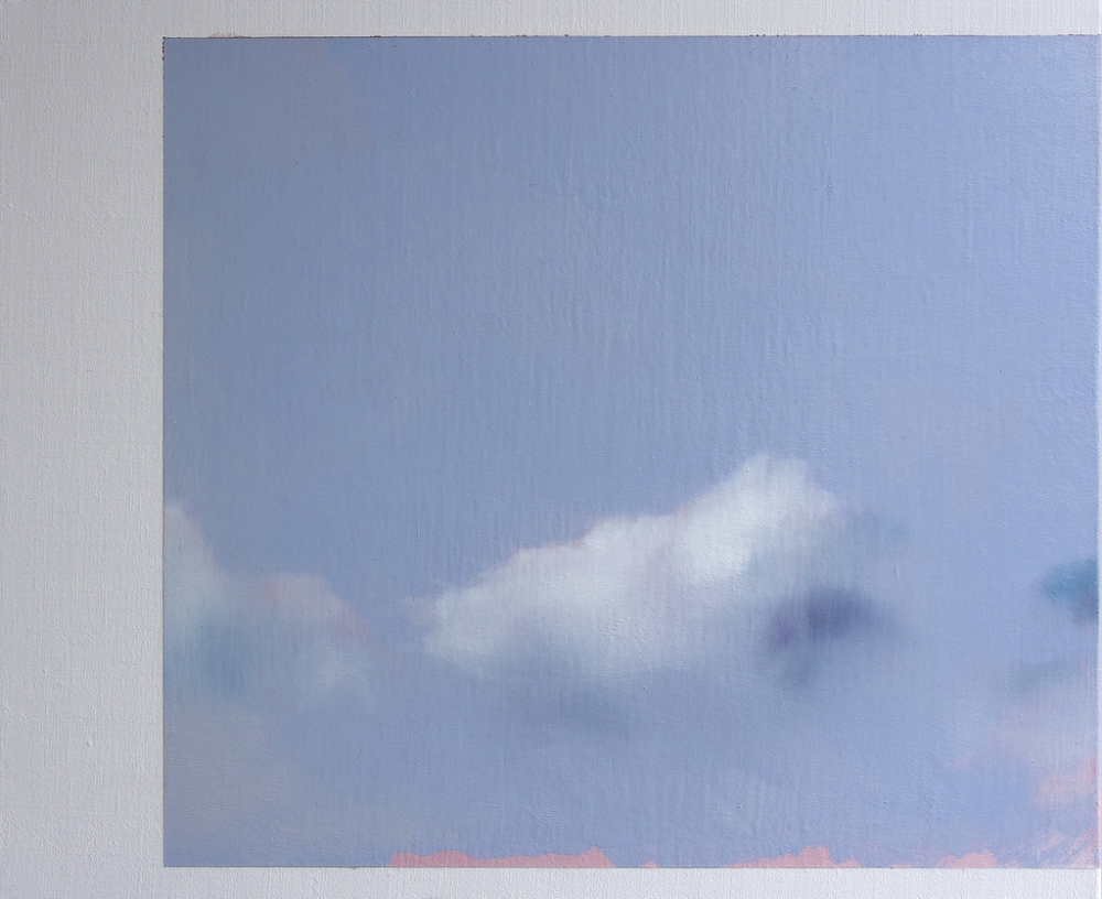 Koka Ramishvili / Cloud with Lila, 2014 / Oil and amber on canvas / 50 x 60 cm - Koka Ramişvili / Lila ilə bulud, 2014 / kətan, yağlı boya ilə kəhrəba / 50 x 60 sm