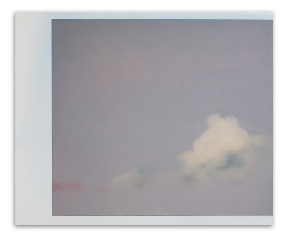 Koka Ramishvili / Moving Cloud, 2014 / Oil and amber on canvas / 40 x 45 cm - Koka Ramişvili / Hərəkətdə olan bulud, 2014 / kətan, yağlı boya ilə kəhrəba / 40 x 45 sm