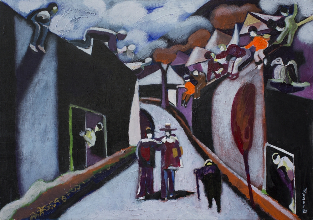 Kişdə gəzinti / Walk in Kish Kətan, yağlı boya / Oil on Canvas 2014 / 100 x 70 sm / cm