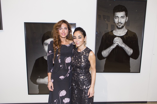 Artist Shirin Neshat, right, and YARAT's founder and creative director Aida Mahmudova, YARAT Contemporary Art Centre, Baku, 2015. Photo: Rauf Askyarov. Courtesy of YARAT